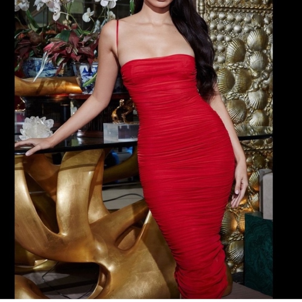House of cb red dress